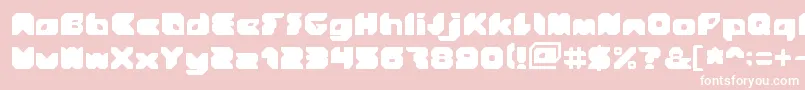 Stranger Font – White Fonts on Pink Background