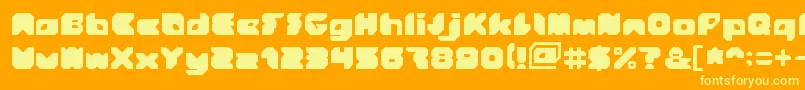 Шрифт Stranger – жёлтые шрифты на оранжевом фоне