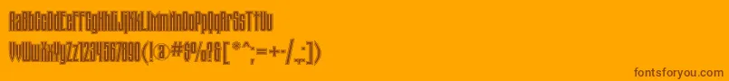 Tauerninlinectt Font – Brown Fonts on Orange Background