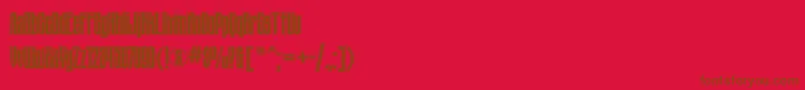 Fonte Tauerninlinectt – fontes marrons em um fundo vermelho