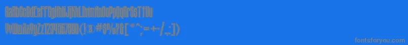 Tauerninlinectt Font – Gray Fonts on Blue Background