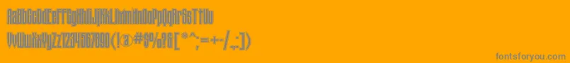 Tauerninlinectt Font – Gray Fonts on Orange Background
