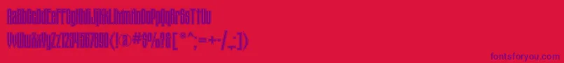 Tauerninlinectt Font – Purple Fonts on Red Background