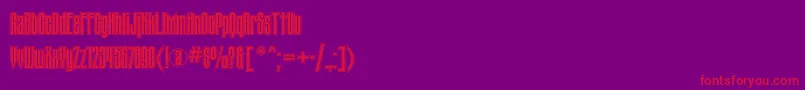 Tauerninlinectt-Schriftart – Rote Schriften auf violettem Hintergrund
