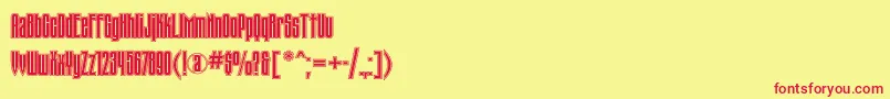 fuente Tauerninlinectt – Fuentes Rojas Sobre Fondo Amarillo