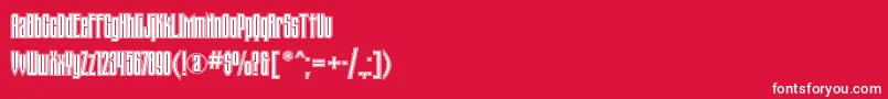 Tauerninlinectt Font – White Fonts on Red Background