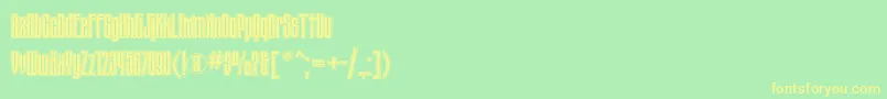 Tauerninlinectt Font – Yellow Fonts on Green Background