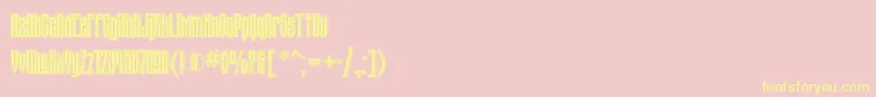 Tauerninlinectt Font – Yellow Fonts on Pink Background