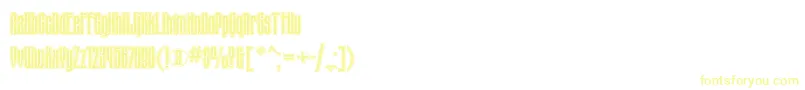 Czcionka Tauerninlinectt – żółte czcionki