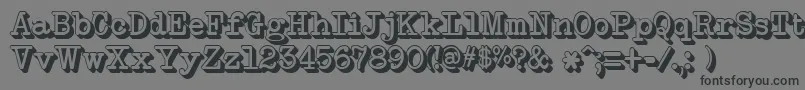 NeobulletinExtruded-Schriftart – Schwarze Schriften auf grauem Hintergrund