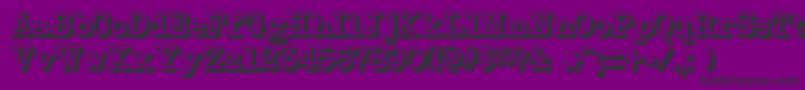 NeobulletinExtruded-Schriftart – Schwarze Schriften auf violettem Hintergrund