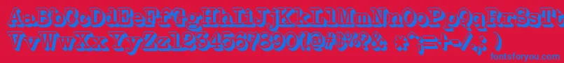 NeobulletinExtruded Font – Blue Fonts on Red Background