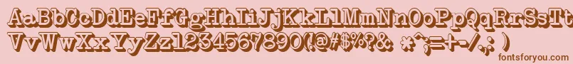 NeobulletinExtruded Font – Brown Fonts on Pink Background