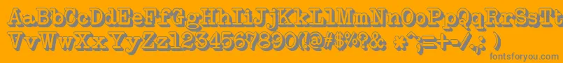 NeobulletinExtruded Font – Gray Fonts on Orange Background