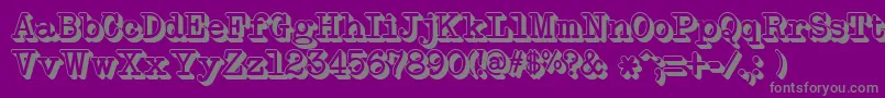 NeobulletinExtruded Font – Gray Fonts on Purple Background