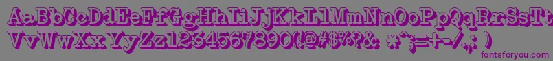 NeobulletinExtruded Font – Purple Fonts on Gray Background