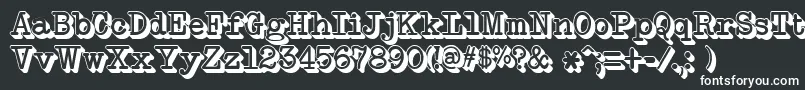 Шрифт NeobulletinExtruded – белые шрифты на чёрном фоне