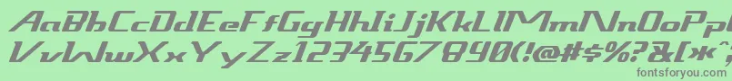 Sneakout Font – Gray Fonts on Green Background