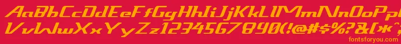 Sneakout Font – Orange Fonts on Red Background