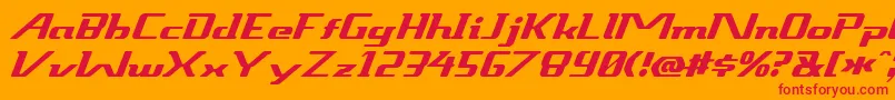Sneakout Font – Red Fonts on Orange Background
