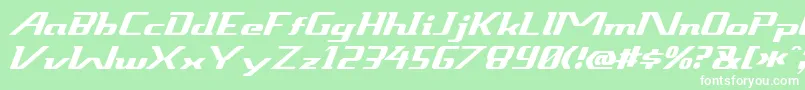 Sneakout Font – White Fonts on Green Background