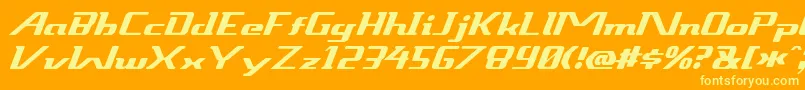 Sneakout Font – Yellow Fonts on Orange Background