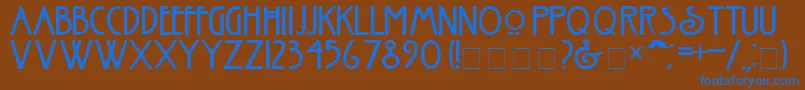 Old Font – Blue Fonts on Brown Background