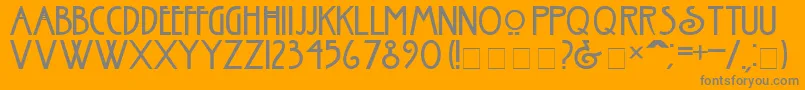 Old Font – Gray Fonts on Orange Background