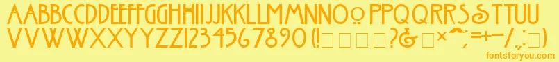 Old Font – Orange Fonts on Yellow Background