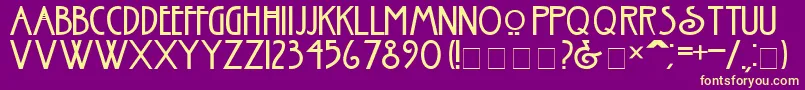 Old Font – Yellow Fonts on Purple Background