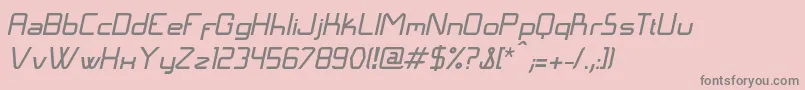 LangГіItalic Font – Gray Fonts on Pink Background
