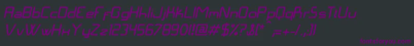 LangГіItalic Font – Purple Fonts on Black Background