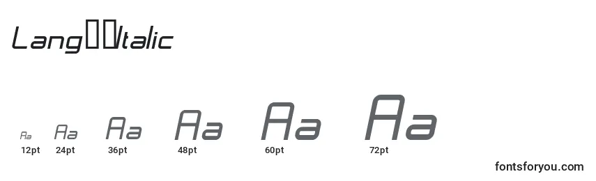 LangГіItalic font sizes