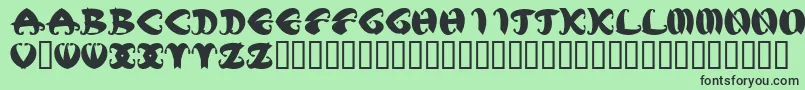 MstkElegbold1 Font – Black Fonts on Green Background