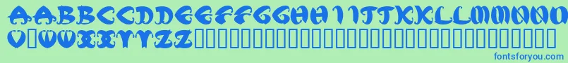 MstkElegbold1 Font – Blue Fonts on Green Background