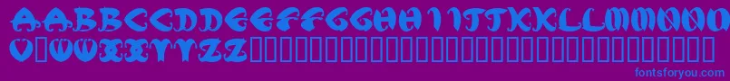 MstkElegbold1 Font – Blue Fonts on Purple Background