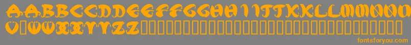 MstkElegbold1 Font – Orange Fonts on Gray Background