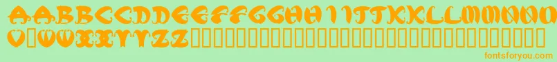 MstkElegbold1 Font – Orange Fonts on Green Background