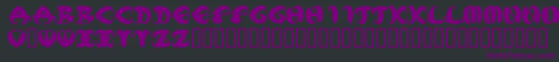 フォントMstkElegbold1 – 黒い背景に紫のフォント