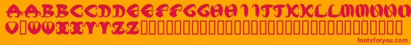 MstkElegbold1 Font – Red Fonts on Orange Background