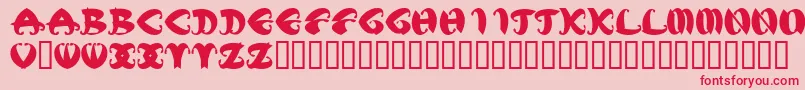 MstkElegbold1 Font – Red Fonts on Pink Background