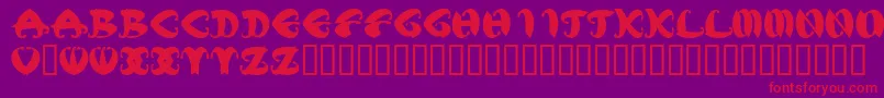 MstkElegbold1-Schriftart – Rote Schriften auf violettem Hintergrund