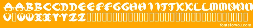 MstkElegbold1 Font – White Fonts on Orange Background
