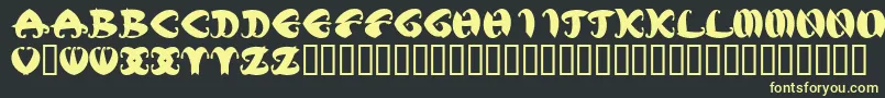 MstkElegbold1-Schriftart – Gelbe Schriften auf schwarzem Hintergrund