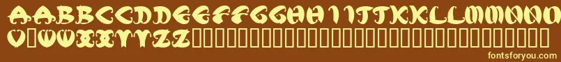 MstkElegbold1 Font – Yellow Fonts on Brown Background