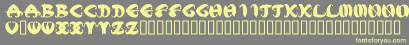 MstkElegbold1 Font – Yellow Fonts on Gray Background
