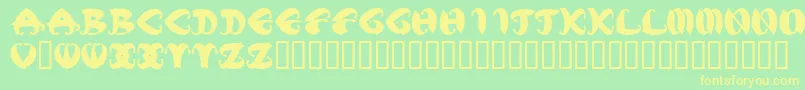 MstkElegbold1 Font – Yellow Fonts on Green Background