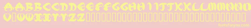 MstkElegbold1 Font – Yellow Fonts on Pink Background