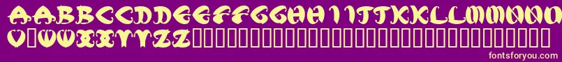 MstkElegbold1 Font – Yellow Fonts on Purple Background