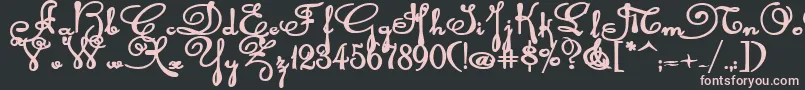 Rhalinabexp Font – Pink Fonts on Black Background